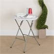 Scranton & Co Plastic White Folding Table Round 24