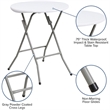 Scranton & Co Plastic White Folding Table Round 24