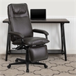 Scranton & Co High Back Leather Reclining Office Chair in Brown