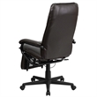 Scranton & Co High Back Leather Reclining Office Chair in Brown