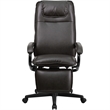 Scranton & Co High Back Leather Reclining Office Chair in Brown