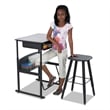 Scranton & Co Adjustable Height Stool with Beige Seat