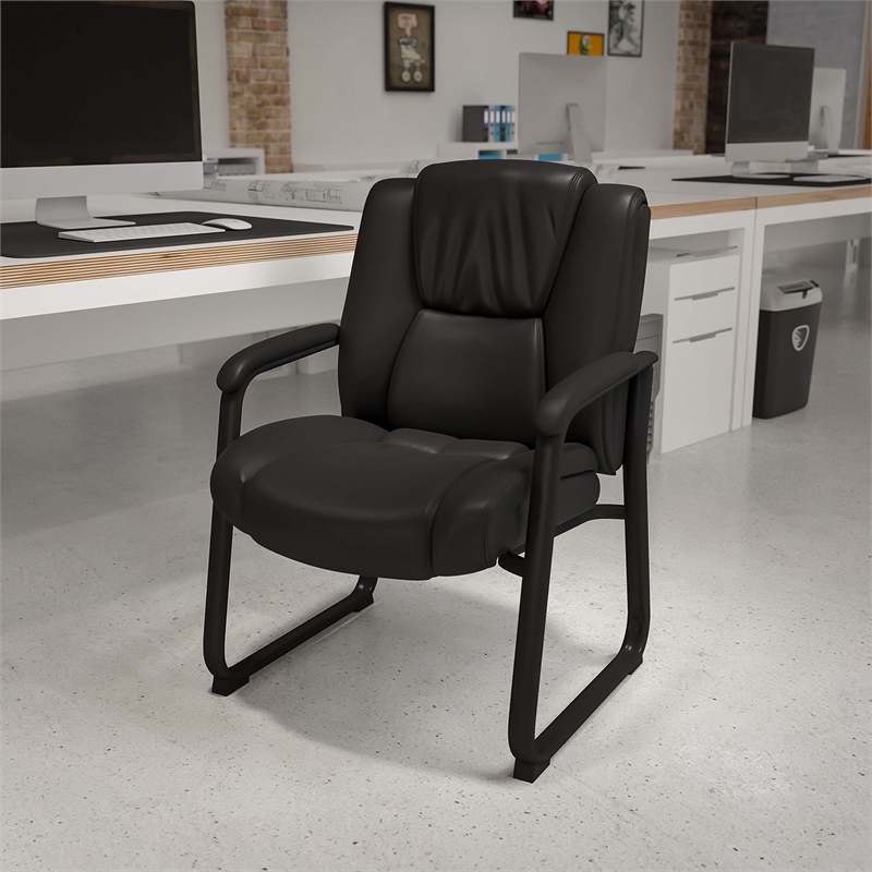 Scranton & Co Leather Office Chair in Black