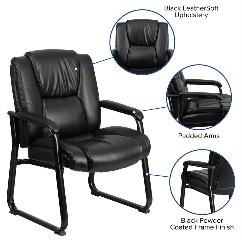 Scranton & Co Leather Office Chair in Black