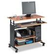 Scranton & Co Mini Tower Height Adjustable Wood Workstation in Cherry