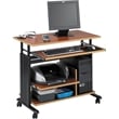Scranton & Co Mini Tower Height Adjustable Wood Workstation in Cherry