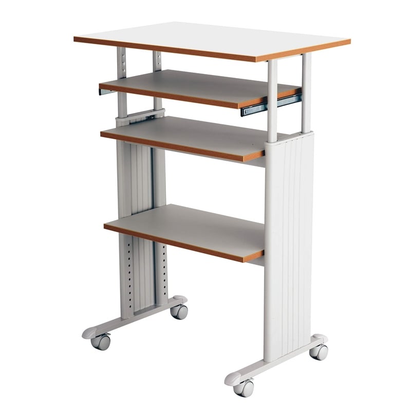 Scranton & Co Standing Height Adjustable Workstation in Gray
