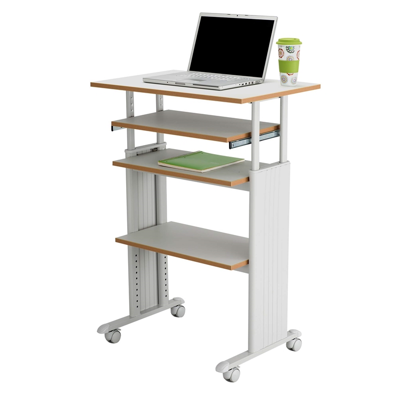 Scranton & Co Standing Height Adjustable Workstation in Gray