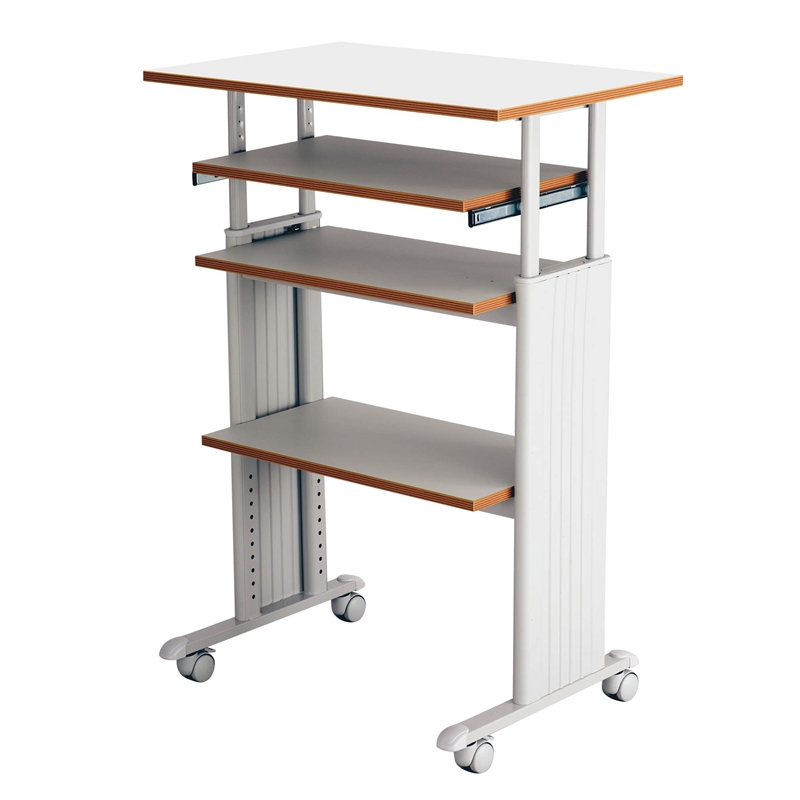 Scranton & Co Standing Height Adjustable Workstation in Gray