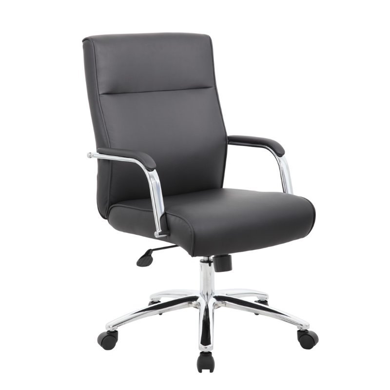 Scranton & Co Mid Century Executive Conference Chair in Black
