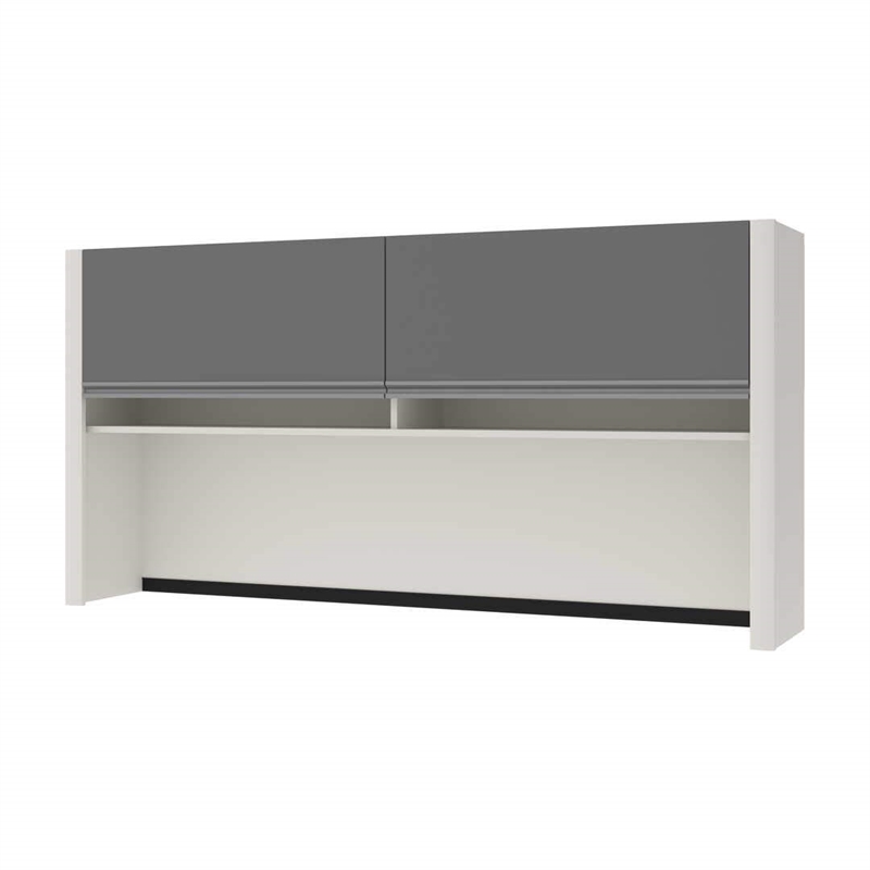 Scranton & Co Office Credenza Hutch in Slate & Sandstone