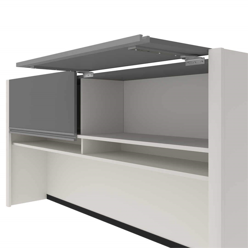 Scranton & Co Office Credenza Hutch in Slate & Sandstone