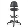 Scranton & Co Black Vinyl Drafting Chair with Ring Foot Rest