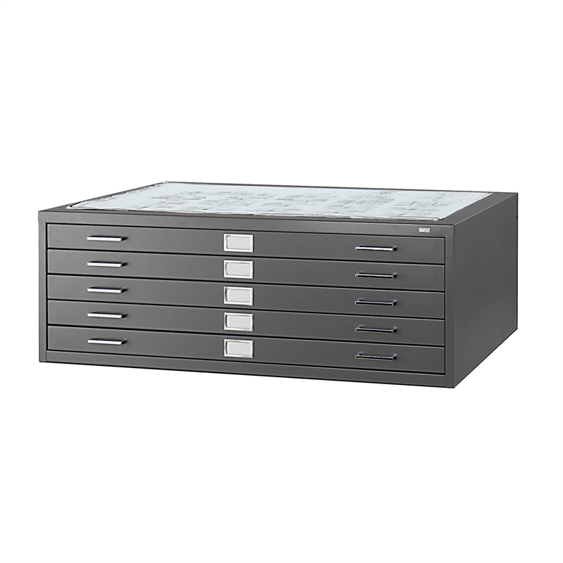 Scranton & Co 5 Drawer Metal Flat Files Cabinet for 36