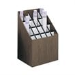 Scranton & Co Upright 20 Compartment Wood/Fiberboard Roll Files in Walnut 