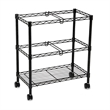 Scranton & Co Steel Black File Cart Rectangular Mobile 25 3/4