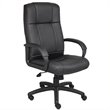 Scranton & Co Modern Vinyl High Back Executive Office Chair in Black