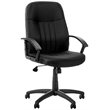 Scranton & Co Fabric Upholstered Executive Office Chair with Arms in Black