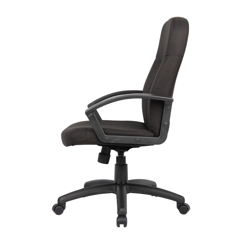 Scranton & Co Fabric Upholstered Executive Office Chair with Arms in Black