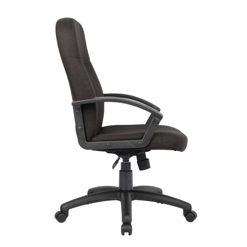 Scranton & Co Fabric Upholstered Executive Office Chair with Arms in Black