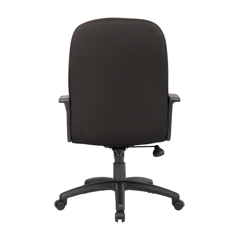 Scranton & Co Fabric Upholstered Executive Office Chair with Arms in Black