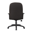 Scranton & Co Fabric Upholstered Executive Office Chair with Arms in Black