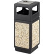Scranton & Co Outdoor Aggregate Panel Side Opening Receptacle with Urn