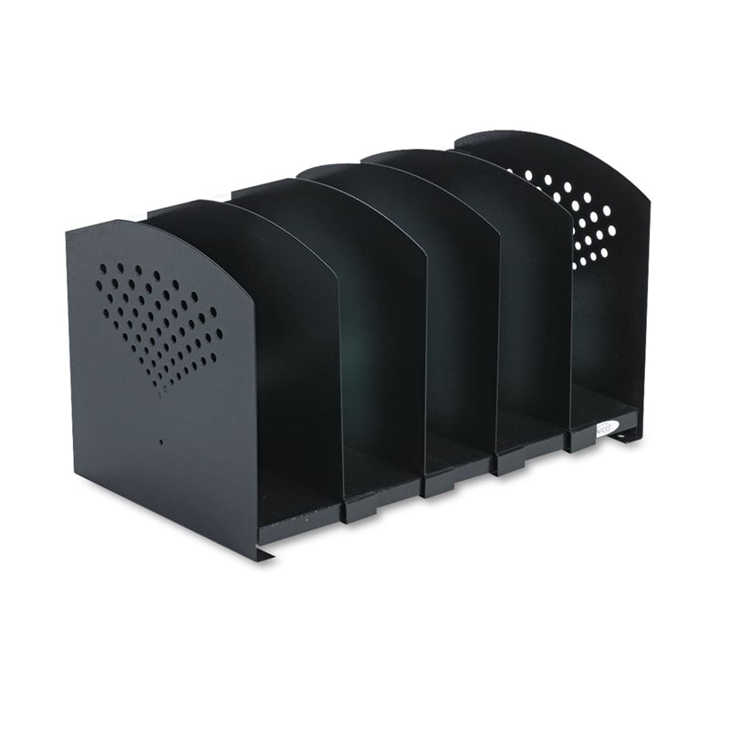 Scranton & Co Black Five Section Adjustable Book Rack
