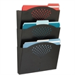 Scranton & Co Black Triple Letter Size Steel Wall File