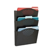 Scranton & Co Black Triple Letter Size Steel Wall File