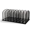Scranton & Co Metal Mesh Desk Organizer with 8 Upright Sections in Black