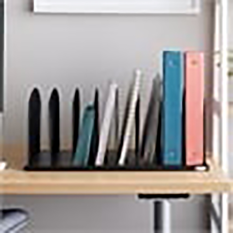 Scranton & Co Metal Mesh Desk Organizer with 8 Upright Sections in Black