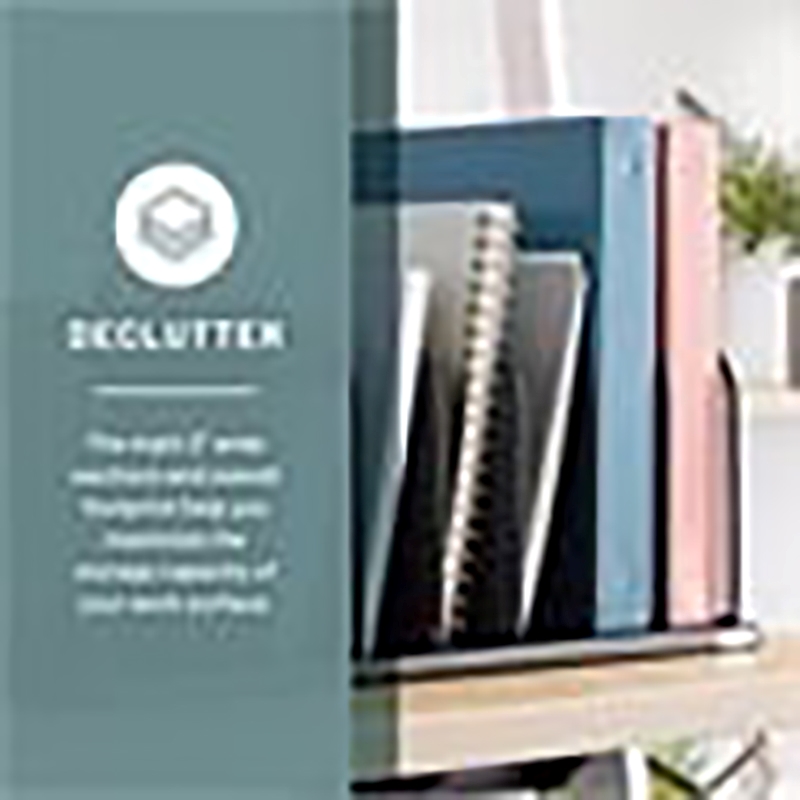 Scranton & Co Metal Mesh Desk Organizer with 8 Upright Sections in Black