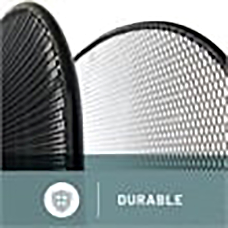 Scranton & Co Metal Mesh Desk Organizer with 3 Upright Sections in Black