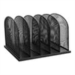 Scranton & Co Metal Mesh Desk Organizer with 5 Upright Sections in Black