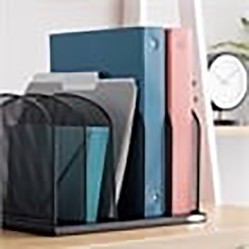 Scranton & Co Metal Mesh Desk Organizer with 5 Upright Sections in Black