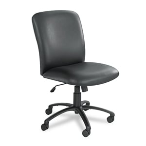 Scranton & Co Big and Tall High Back Task Office Chair in Black Vinyl