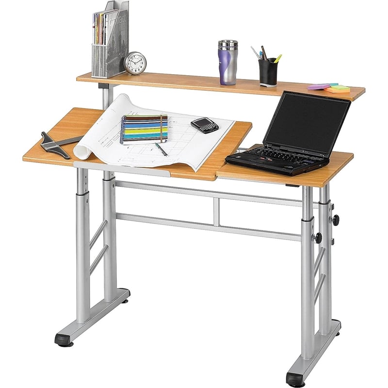 Scranton & Co Height Adjustable Split Level Drafting Table