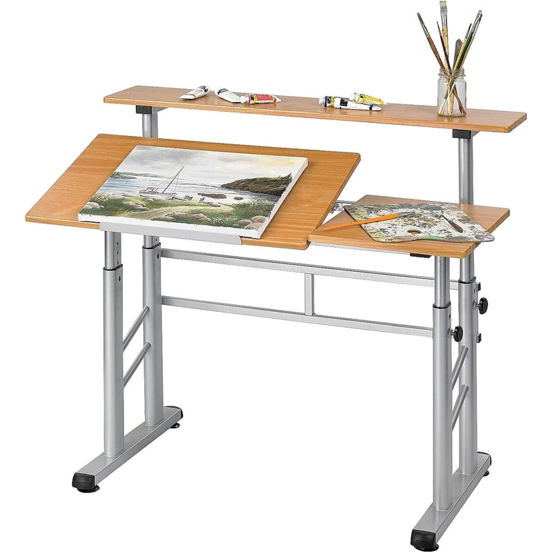 Scranton & Co Height Adjustable Split Level Drafting Table