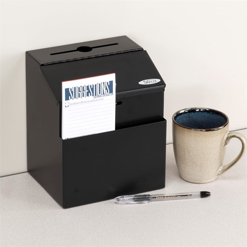 Scranton & Co Black Locking Suggestion Box