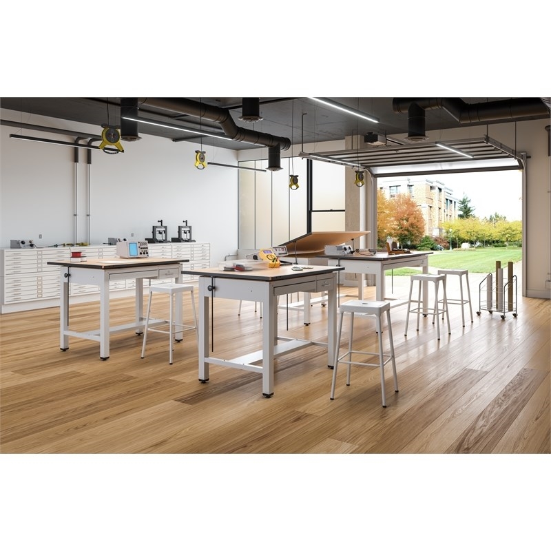 Scranton & Co 5 Drawer Metal Flat Files Cabinet for 30