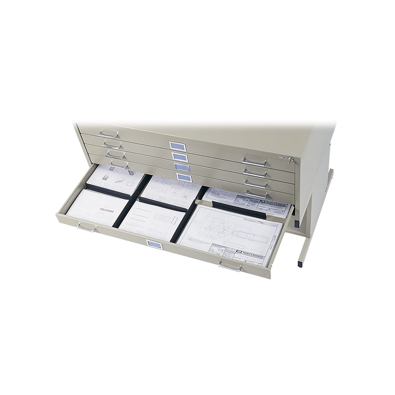 Scranton & Co 5 Drawer Metal Flat Files Cabinet for 36