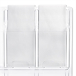 Scranton & Co PETG Plastic Clear Pamphlet Display Rectangular Wall Mountable 30