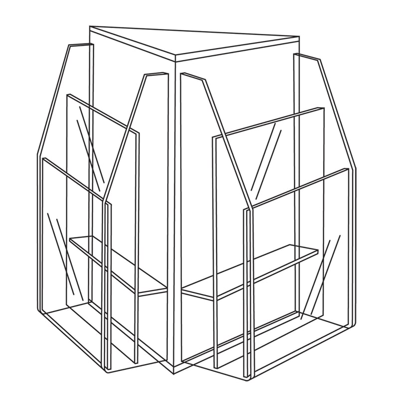 Scranton & Co Acrylic Clear Magazine Display Rectangular Rotating 15