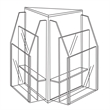 Scranton & Co Acrylic Clear Magazine Display Rectangular Rotating 15