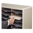 Scranton & Co 24 Compartment WoodFlat Files Organizer in Medium Oak 