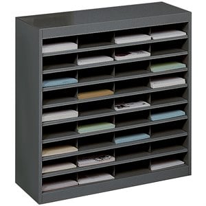 scranton & co black mail organizer - 36 letter size compartments
