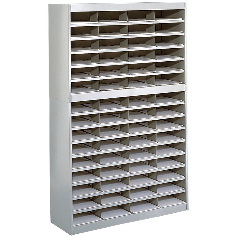 Scranton & Co Grey Mail Organizer - 60 Letter Size Compartments