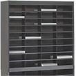 Scranton & Co Black Mail Organizer - 72 Letter Size Compartments