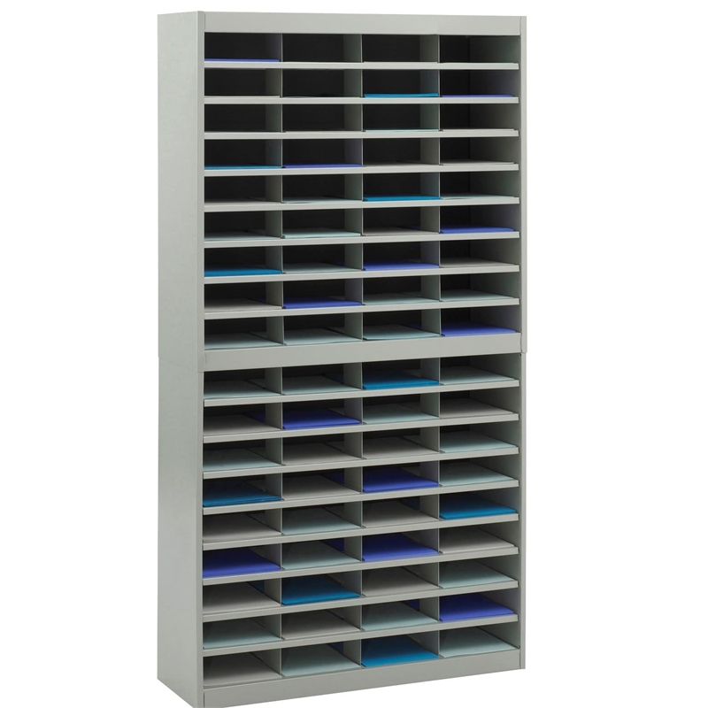Scranton & Co Grey Mail Organizer - 72 Letter Size Compartments